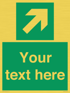 Custom Arrow Top Right Sign